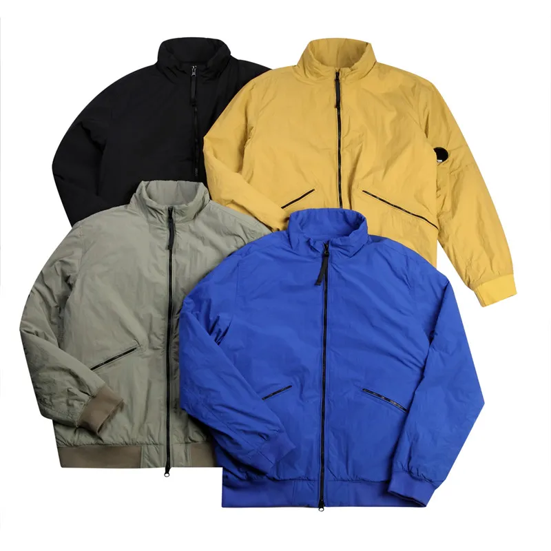 4 renkli erkek gömlek ceket tek lens fermuarlı hırka sweatshirt uzun kollu stant yaka pamuk ceket