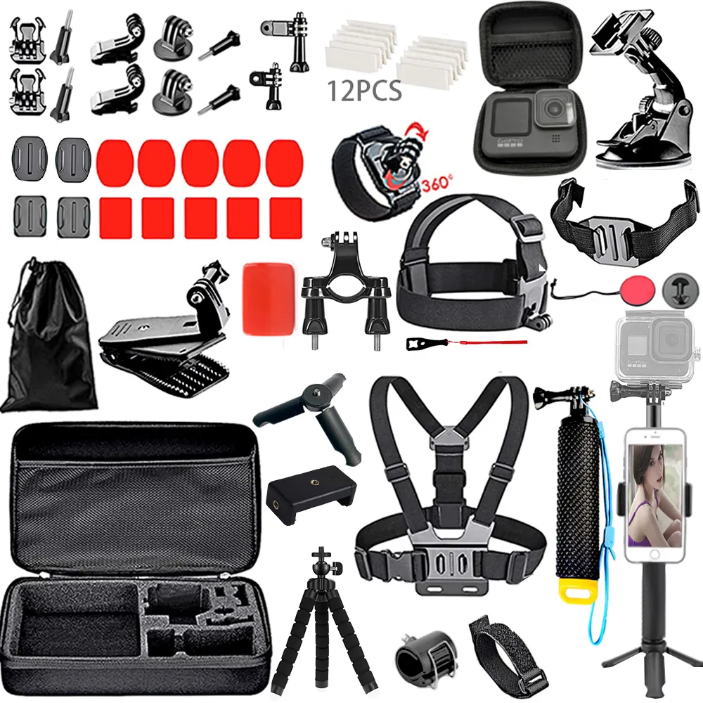 Autres produits d'appareil photo Super Suit Accessoires de sport Sangle de casque de montage pour Gopro Hero 10 9 8 7 5 4 Sjcam Sj4000 221103
