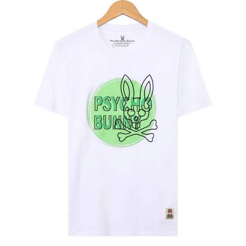 Camiseta psicobnia para hombres Marca de moda Vers￡til Vers￡til Conejo Conejo Patr￳n de conejo M-XXXL#03