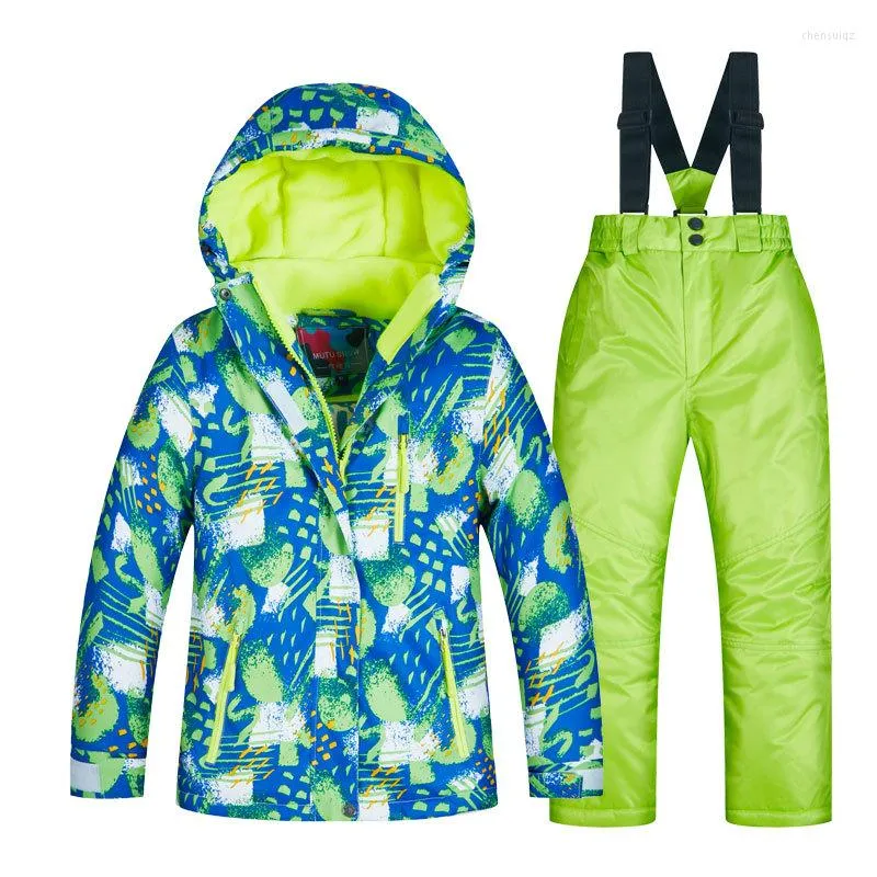 Skianzüge Kinder Skianzug Kinder Winddicht Wasserdicht Sport Für Mädchen Junge Snowboard Winter Kleidung Sets Aro De