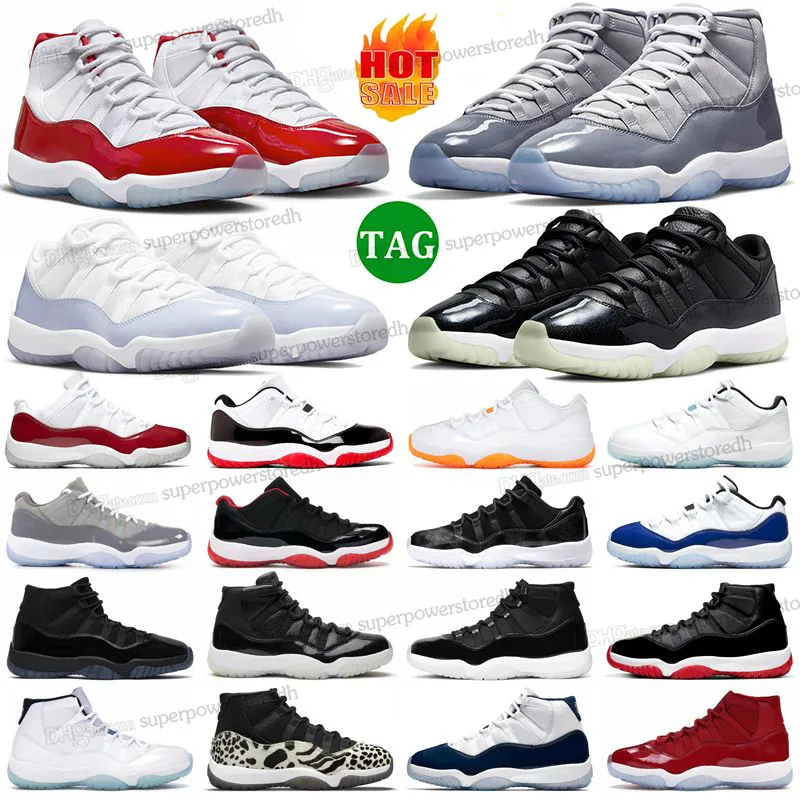2022 Jumpman 11 Basketball Shoes Men 11s Cherry Cool Grey Bred Concord