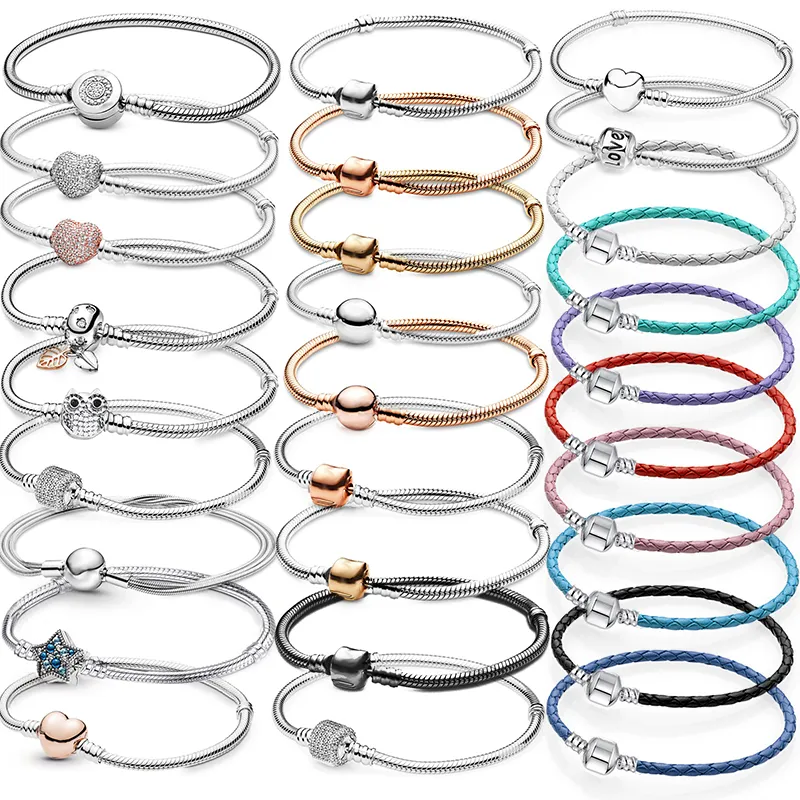 Braccialetti con ciondoli Moda Nuovo arrivo Zircone Corona Marca Stile europeo Catena a serpente Fit Fai da te Per le donne Creazione di gioielli Drop Delivery 2022 Smtew