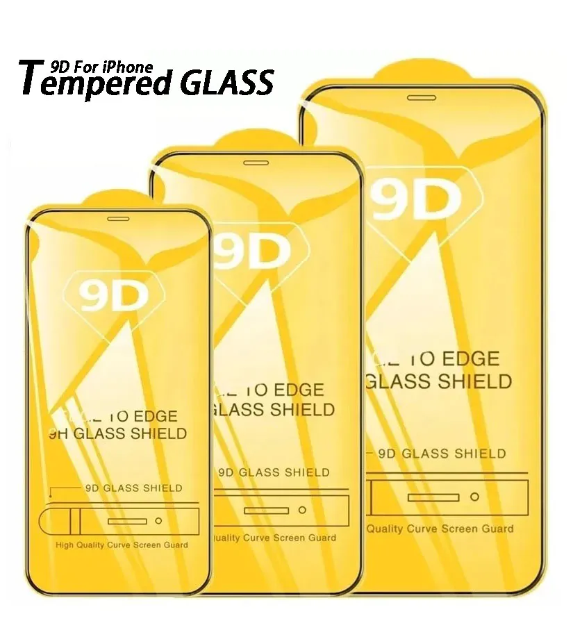 GlueTech Full Glue 9D Screen Protector For IPhone 14 Plus XR XS Max