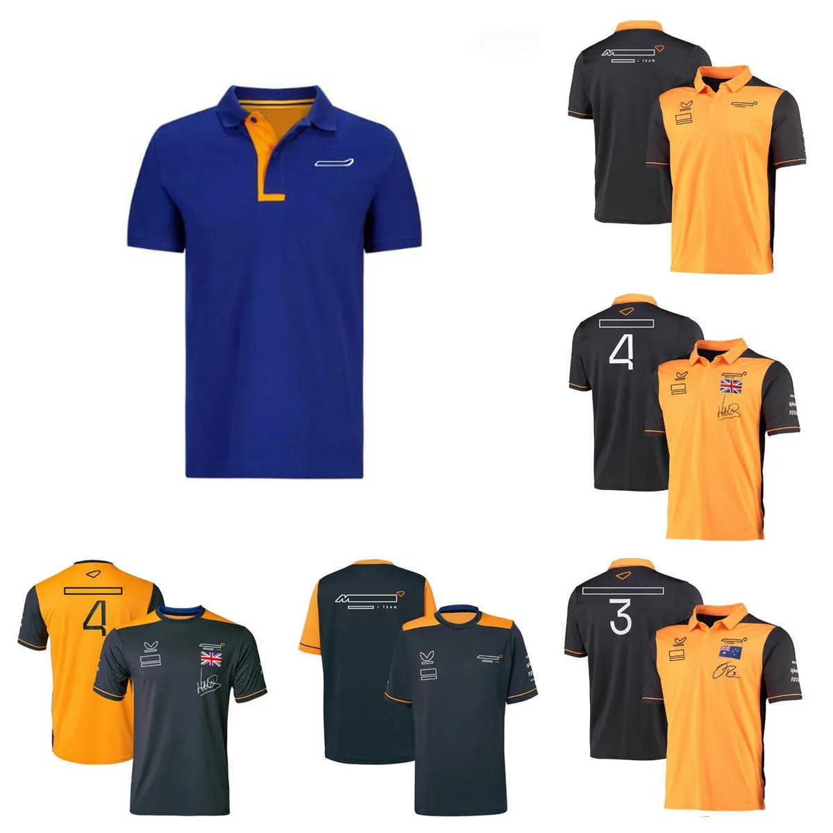 Polo da corsa F1 Formula Uno, polo da discesa, T-shirt in poliestere ad asciugatura rapida, personalizzabile