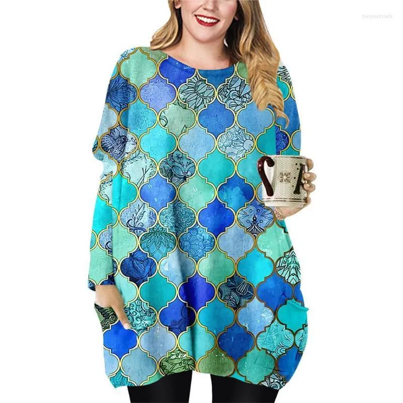 Casual jurken mode losse lente zomer bloemenprint sexy o-neck dames met lange mouwen strandjurk plus-size dames comfortabel oversize