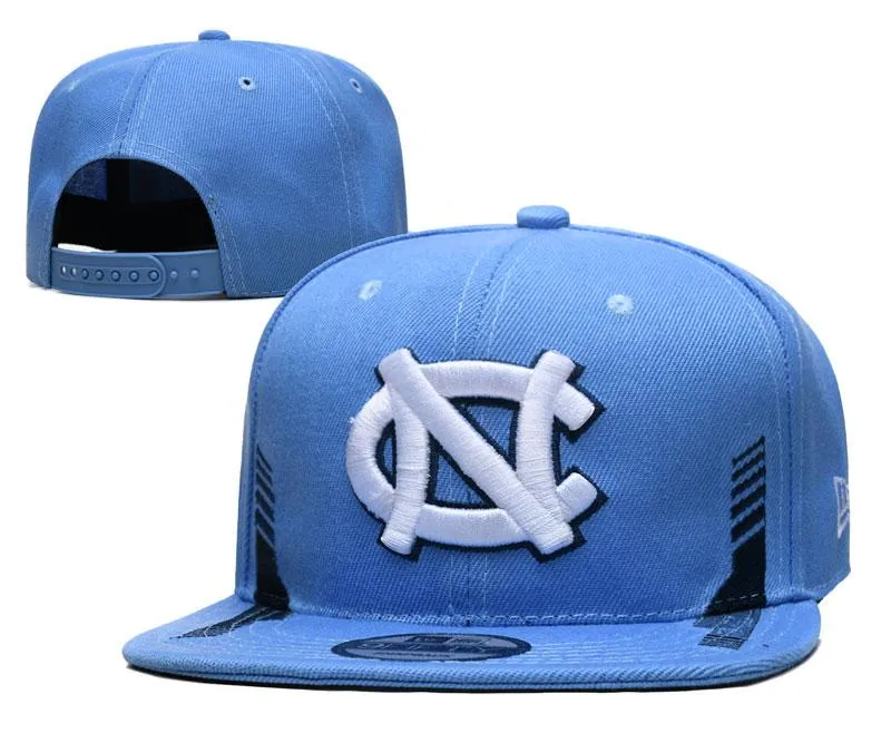 2022 alle Team-Fans, NCAA, USA, College, hellblaue Farbe, verstellbarer Baseball-Hut auf dem Feld, Mix-Bestellgröße, geschlossen, flacher Schirm, Baseball, Snapback-Kappen, Bone Chapeau