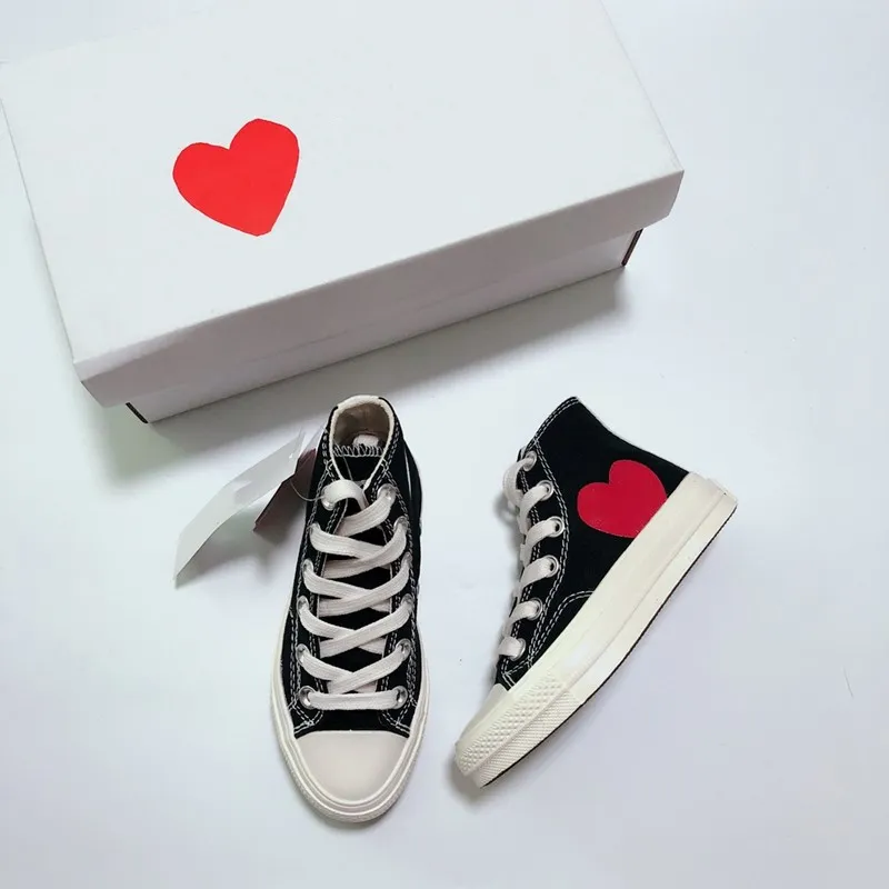 Crianças casuais clássicas 70 sapatos de lona estrela tênis tênis tênis 70 chucks 70s crianças bebês bebês bebês lactling big ofys rood shapet plataforma 25-35