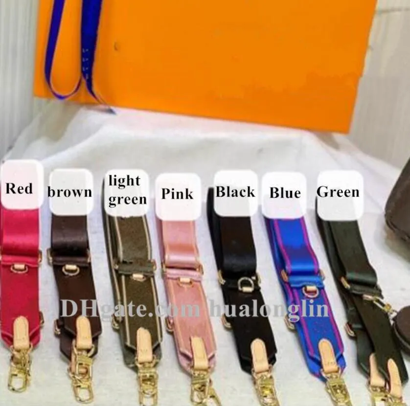 Designer de moda mulher saco cinta cinto cintas bolsa caixa original com letras flores gancho cabide inteiro desconto2852