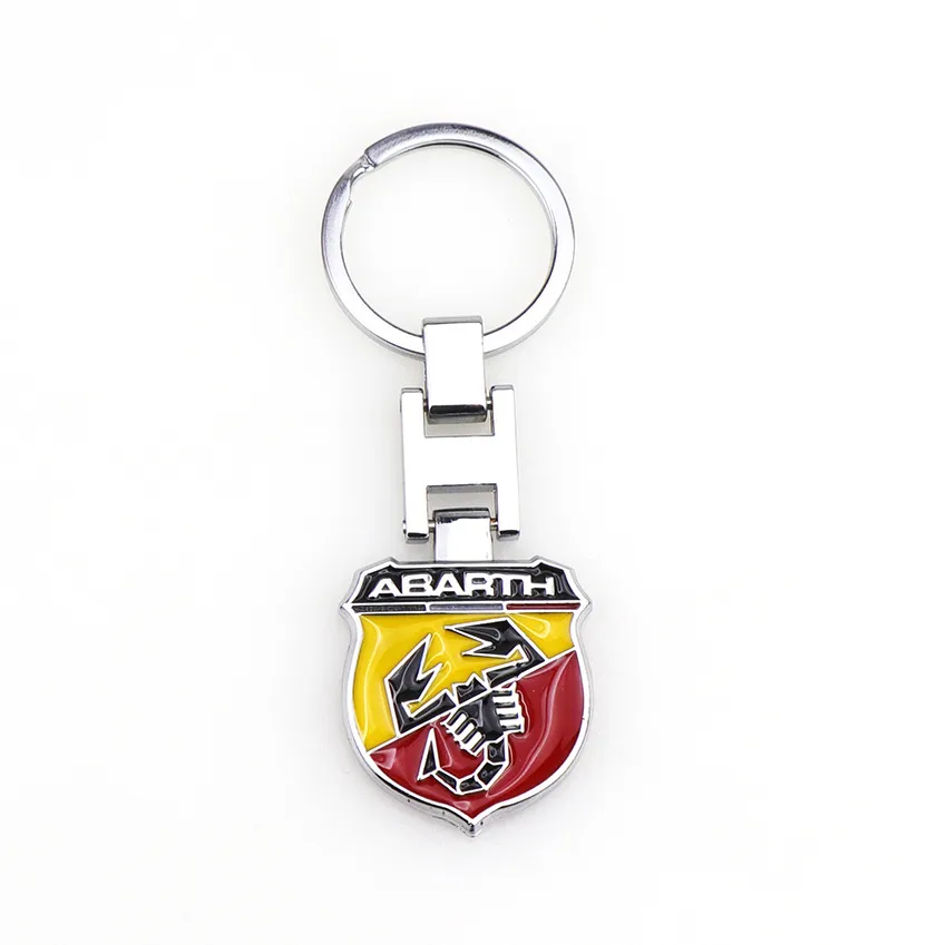 FIAT Abarth 키 체인 500 금속 자동 Accessions 범용 자동차 열쇠 고리 자동차 스타일링