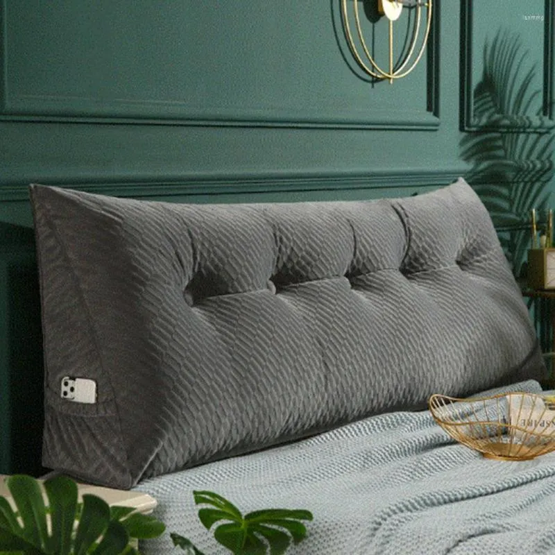 Pillow Removable Bedside Velet Triangular Bed Backrest For Couple Soft Large Waist Sofa Tatami