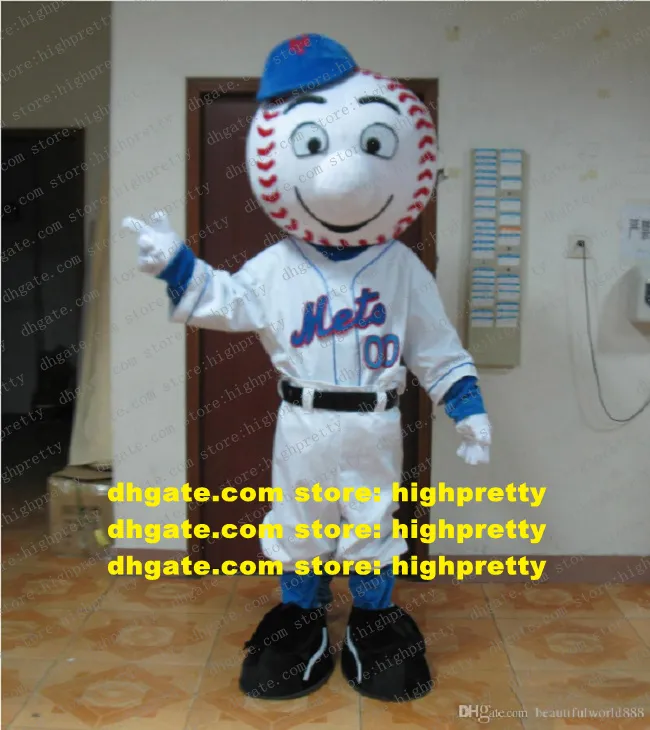 Sr. Met Mrmet Baseball Mascot Figurino adulto Caracteres de desenhos animados Imagem corporativa Film de tamanho grande ZZ7860