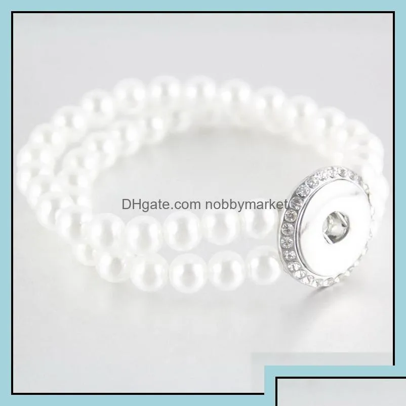 Braccialetti con ciondoli Braccialetti con ciondoli Gioielli 18Mm Bracciale con perle di perle Noosa Bracciale con bottoni automatici a doppio strato Braccialetto per donne Lady Girls Regali W Otzfh