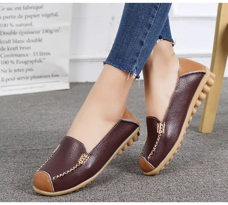 AH 3592 New Spring Autumn Genuine Women Flats Shoes - 12