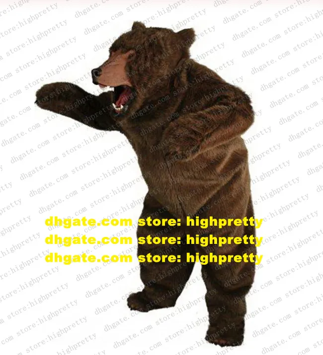 Mascotte marrone pelliccia di pelliccia brown costume da cartone animato per le feste della festa delle feste di celebrazione del personaggio per adulti