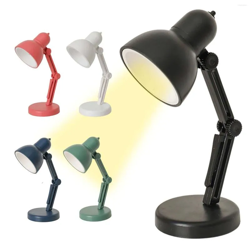 Lampy stołowe Retro Lampa LED Lampka Kina Mini Regulowane oko, elastyczne składanie odczytu do domowego biura