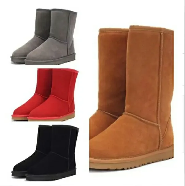 HOT SELL AUS Classic Warm Boots Middle U5825 Tall 5815 Women Snow Boots Soft Sheepskin repar