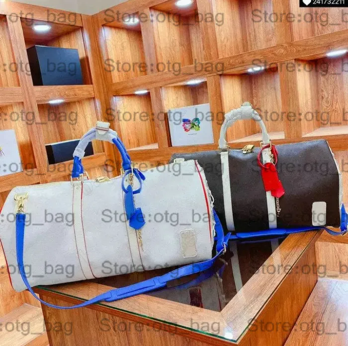 Gardez 45 55 VIRGIL Duffel Bag X Yayoi Kusama Mens Sports Travel Grandes fleurs psychédéliques Capacité Sacs à main oxydés Designer Lugga225b