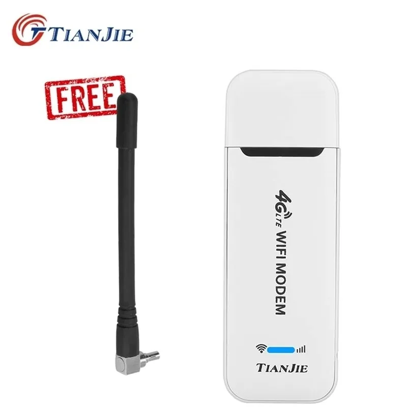 Routers TIANJIE 4G WiFi Router Micro SIM Card Portable Wireless LTE USB Modem 4g Wifi Sim Card Pocket spot Antenna WIFI Dongle 221103