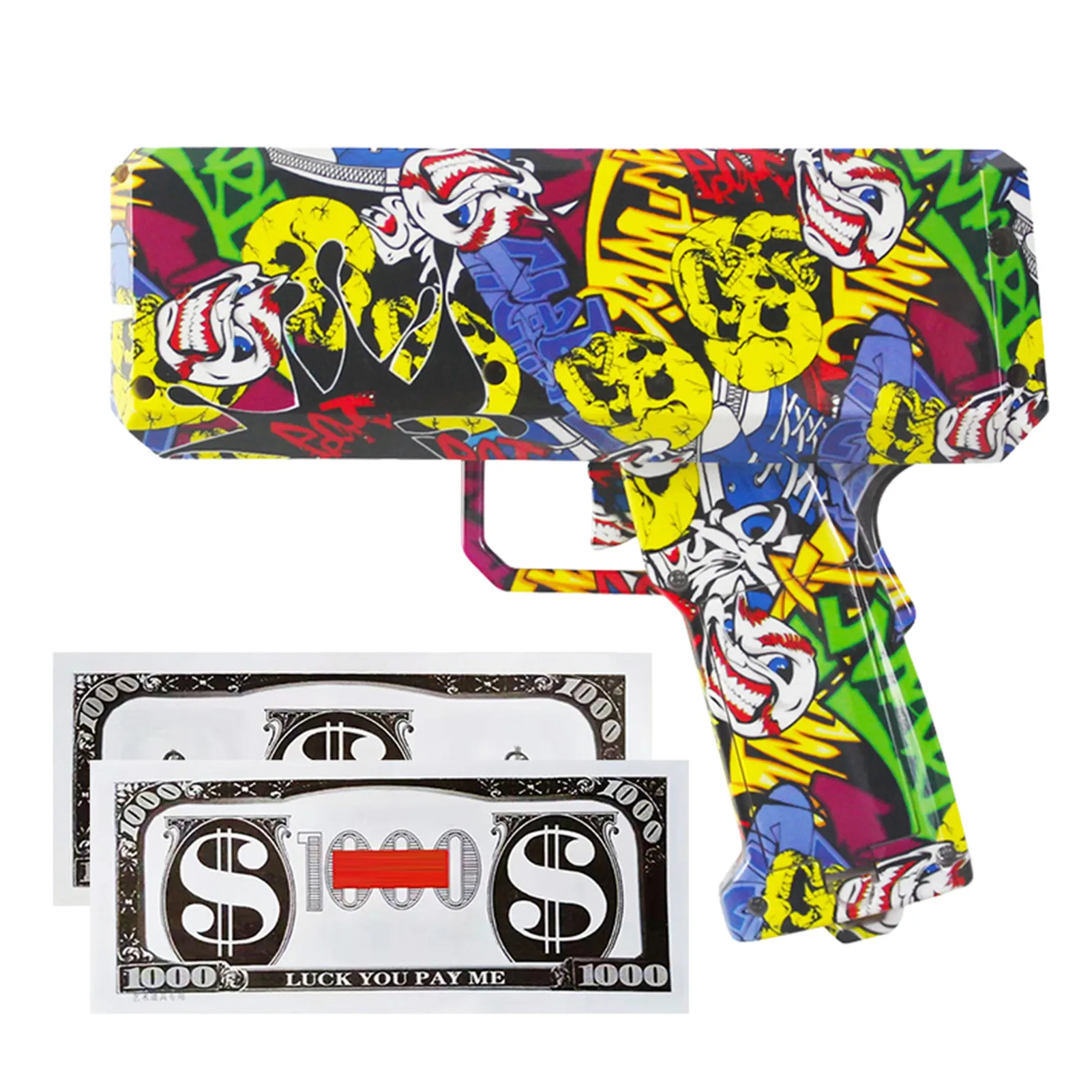 Autres accessoires pour fumeurs Money Guns Shooter Rain Toy With Bills Funny Electric Simation Paper Toys For Birthday Wedding Christmas D Smtiw