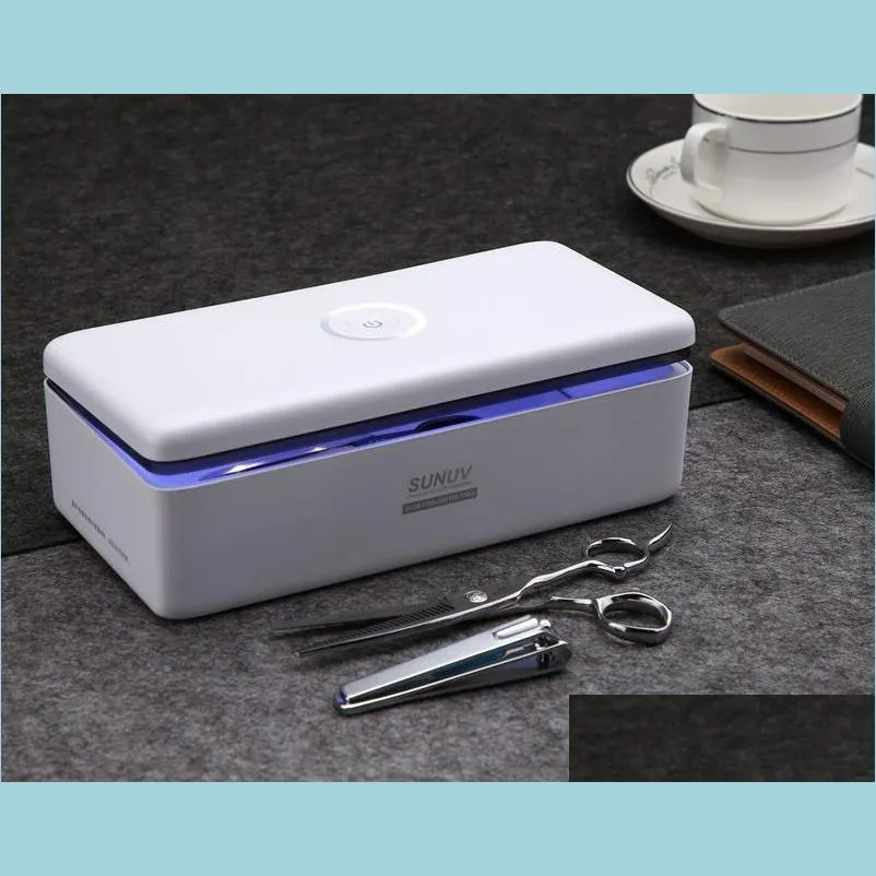 Andra hälsovårdsartiklar UV Sterilizer Box Beauty Tools Storage S1 S2 Portable Desinfektion för Salon Nail Art Drop Delivery 2022 Heal Dhn9y
