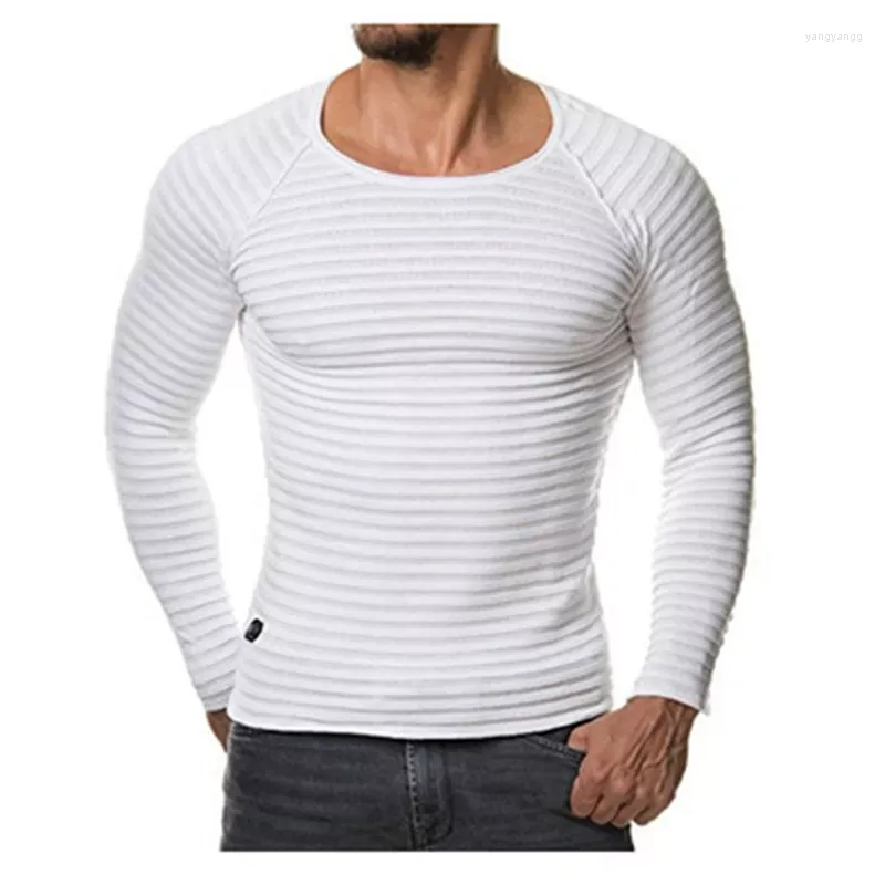 Men's Sweaters Autumn Men's Knitted Sweater Pullover Male Casual Slim Fit O-neck Long Sleeve Black Red S-2XL