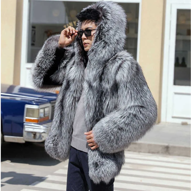 Manteaux de fourrure de luxe pour hommes, Manteau en fausse fourrure pour  hommes, Vêtements d'extérieur en fausse fourrure