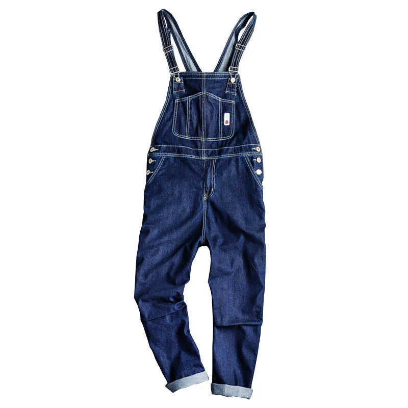 Mäns jeans sokotoo herrfickor Lossa rak blå denim haklappar suspenders jumpsuits jeans overalls t221102