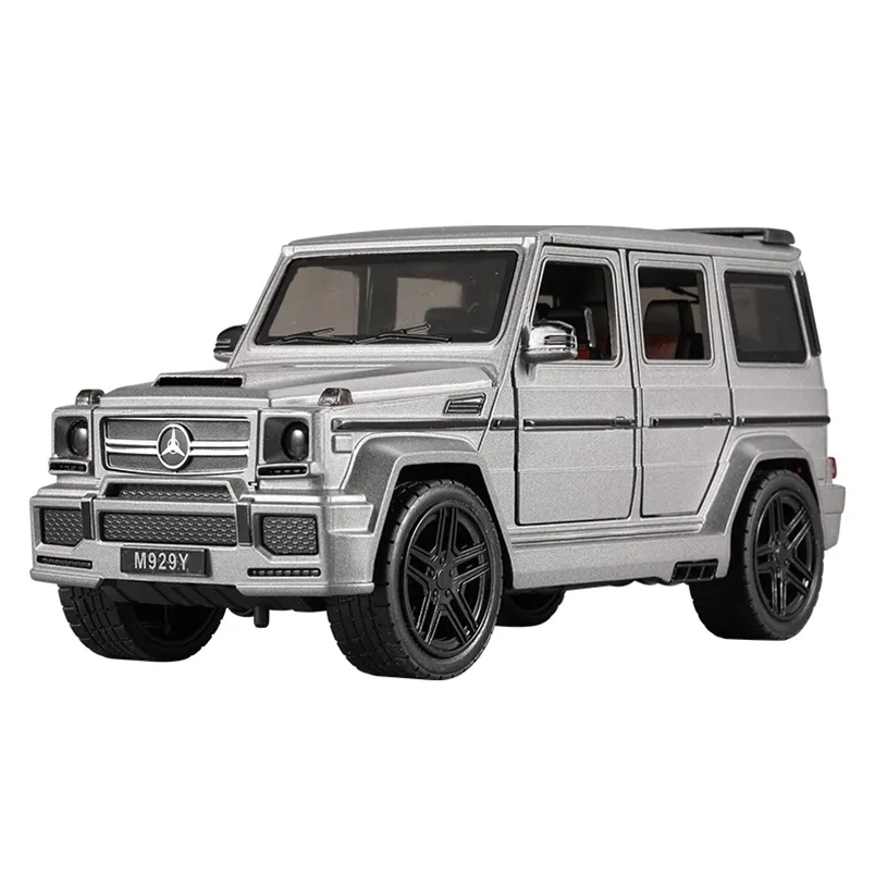 Diecast Model car 1 24 Alloy Car Collectible Simulation G65 SUV XLGM929Y-6 Toys For Boys 20Cm Vehicle 6 Open Doors Pull Back 221103