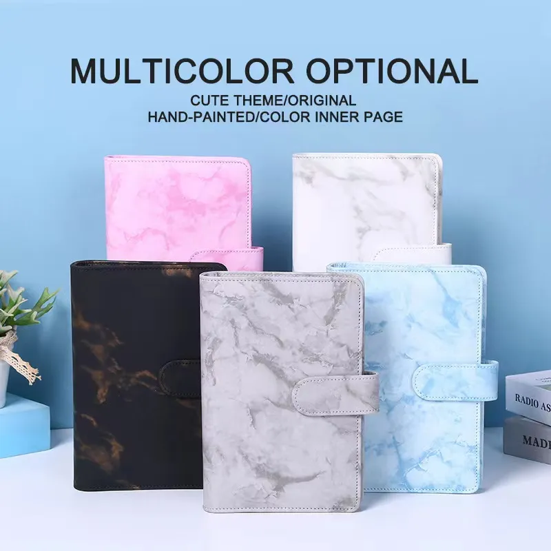 Wholesale Marble Grain A6 Notebook Binder With Loose Leaf Design, PU ...