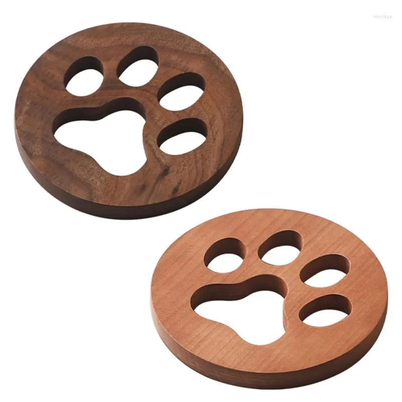 Table Mats T5EB Unique Wooden Festival Party Decoration Props Drink Coasters For Living Rooms Office Desk Kitchen