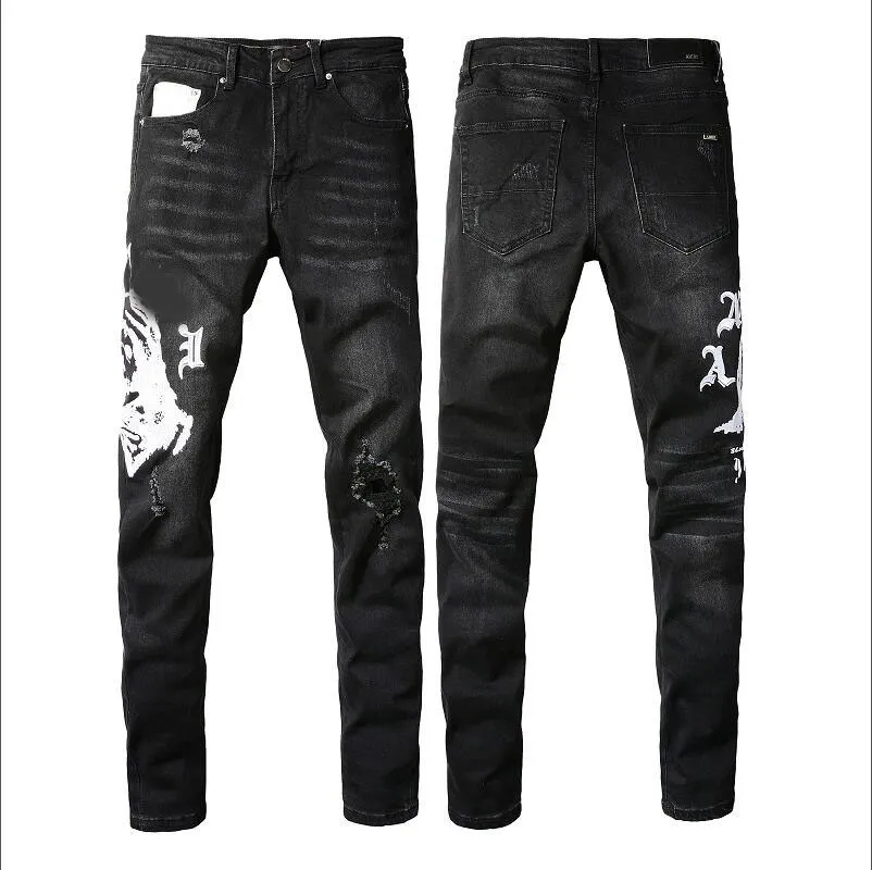 2021 Herren Designer-Jeans Distressed Ripped Biker Slim Fit Motorrad Denim für Herrenmode Jean Mans Pants pour hommes #871