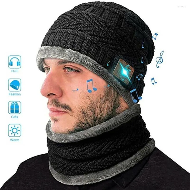 BERETS SKI EARPHONE MEN LADIES SPEAKER HEADPHONES CAP WINTER WAME WAIND PROOF HAT SCARF BEANIE BLUETOOTH音楽