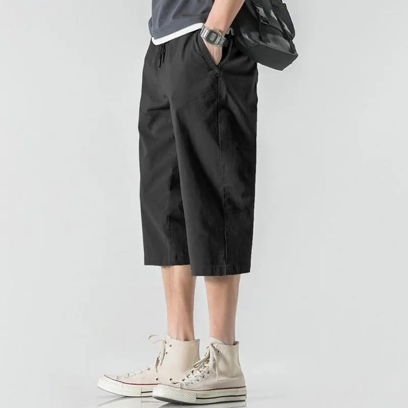 M￤ns shorts stilfulla m￤n lastbyxor dragskon dagliga kl￤der ung enkel stil sommar capris