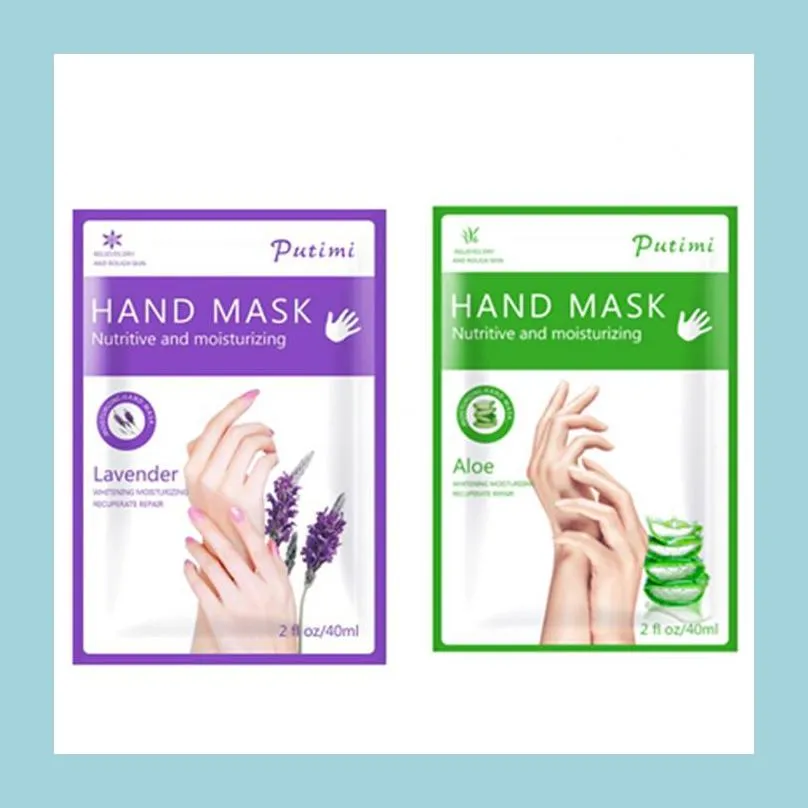 Andere huidverzorgingsgereedschap Alo￫ lavendel extract hydraterend handmasker super gladmakende spa -handschoenen exfoli￫rende huid 6pairs drop levering dhpkrr