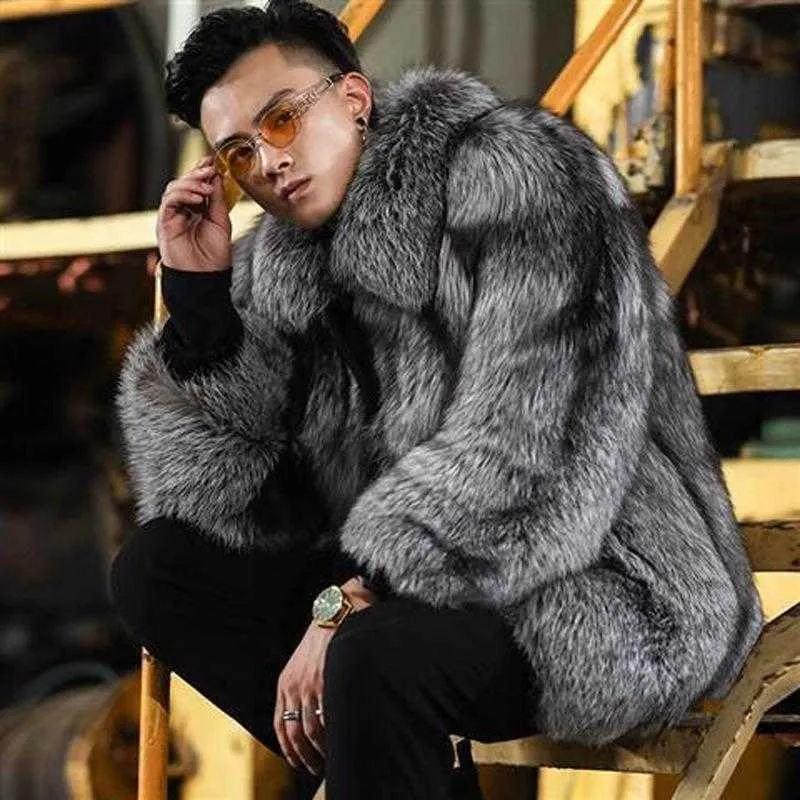 2022 Mens Fashionable Eco Friendly Fur Faux Mink Coats Thick, Warm