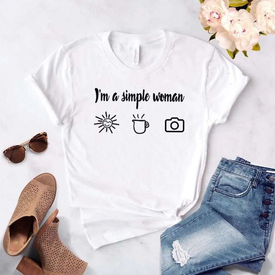 I Am A Tee Simple Woman Print Women Casual Funny T Shirt per Lady Girl Top Hipster