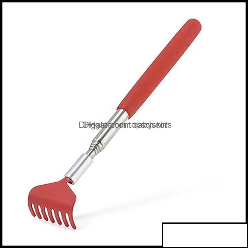 Andra MAS -artiklar BS002 Rostfritt stål Back Scratcher Telescop Portable Justerbar storlek Förläng klåda AID -skrapverktyg med mjuk g otyeh