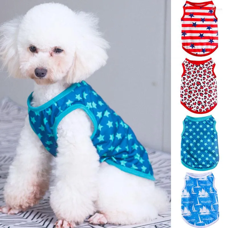 Hondenkleding ademende zomerkleding puppy katten vest snel drogende chihuahua mop schattige shirts huisdieren t-shirt kostuum pet casual stijl