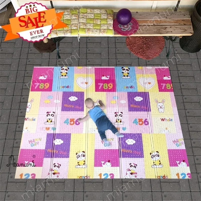 Zagraj w maty ogromne składane matę termiczną pełzanie dywanu mata dla dzieci opracowująca prezent dla dzieci Domowe dywan dla dzieci alfabet zabawka przenośna 221103