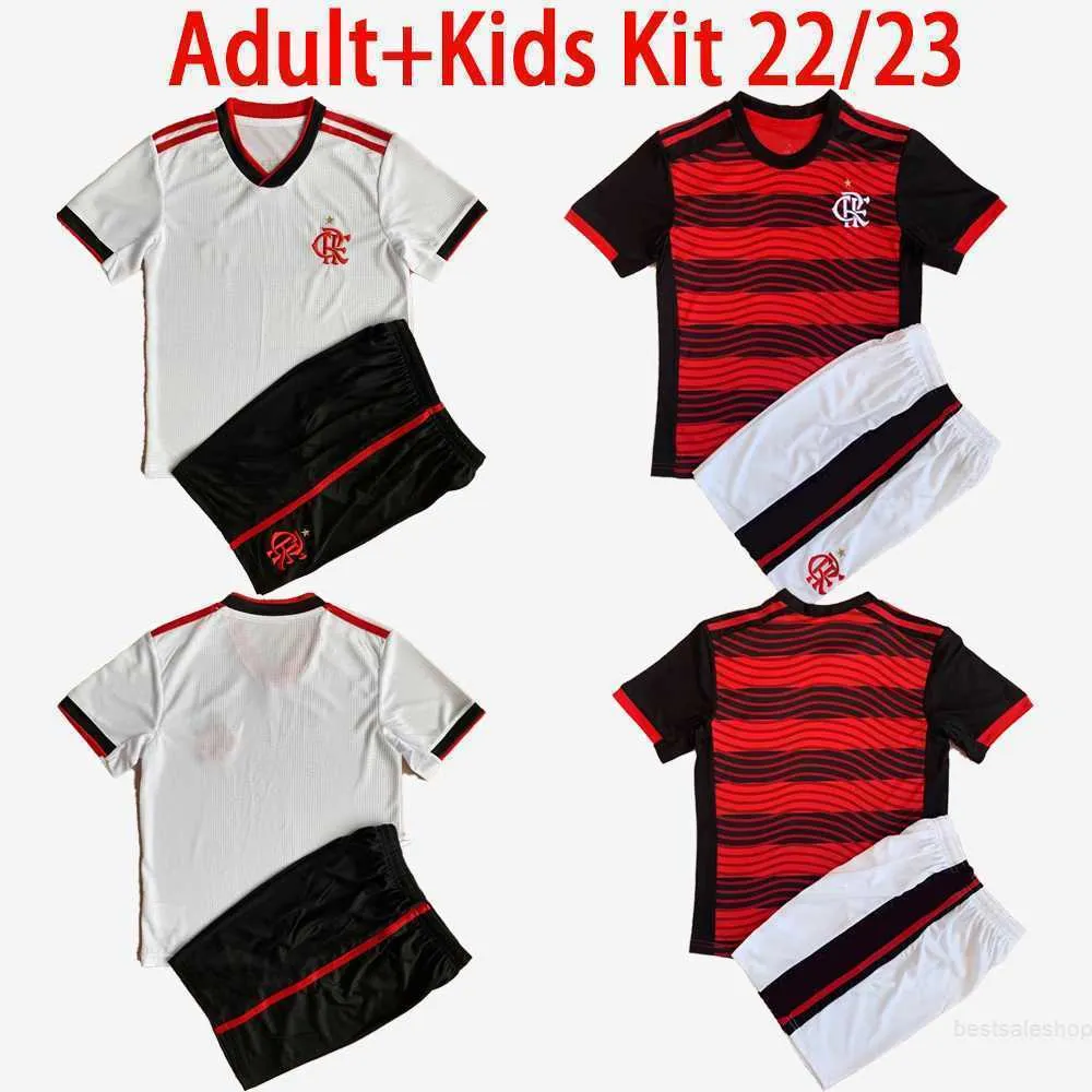 Erwachsene Kinder Kit Flamengo Fußballtrikots Flamenco 2022 2023 Jungen Sets 22 23 Kinder Fußballtrikots Herrenanzug Kinder 16-2XL