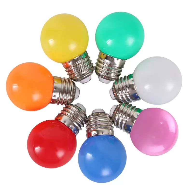 F￤rgglad dekoration E27 B22 3W 220V R￶dbl￥ gr￶n vit gul varm RGB Blubs Energibesparande LED Golf Ball Light Globe Lamp ZXF42