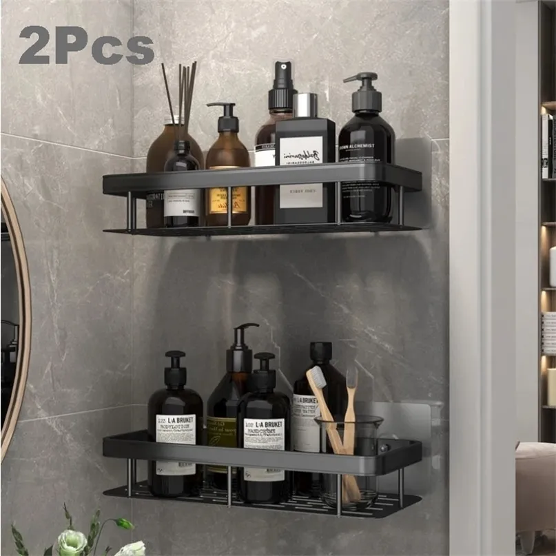 Badkamer planken shampoo houder pons-vrije douche plank rek hoek hoek keuken opslag organizer voor accessoires set 221102