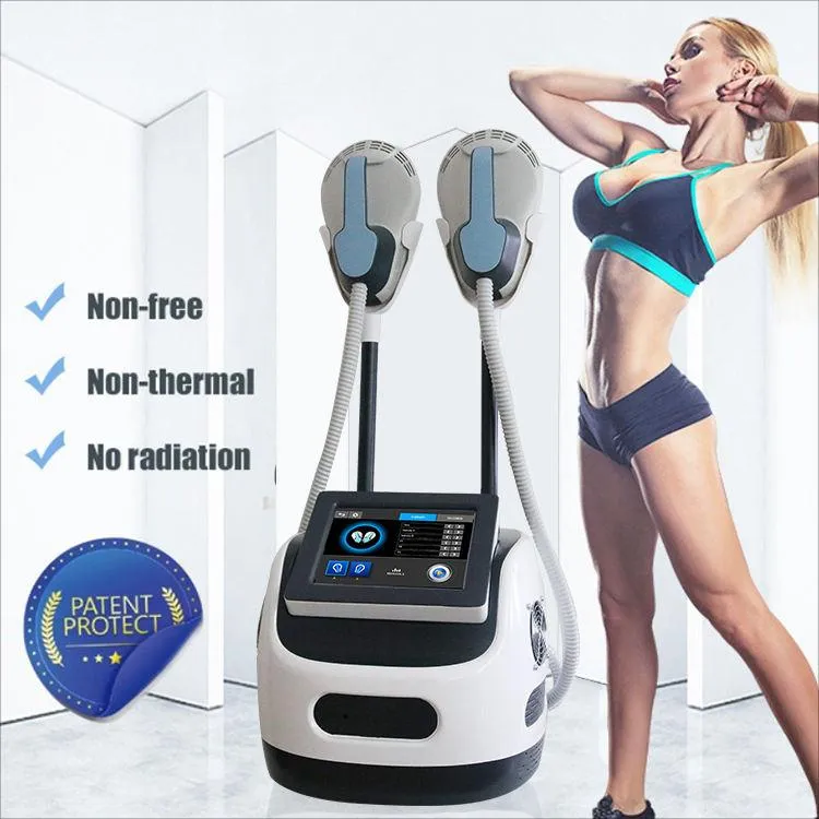 Elektromagnetisches Muskelstimulator-Schlankheitsgerät EMSLIM NEO 2 Griffe mit RF HI-EMT EMS-Körperformung, Gewichtsverlust, Fettverbrennung, Schönheitssalonausrüstung