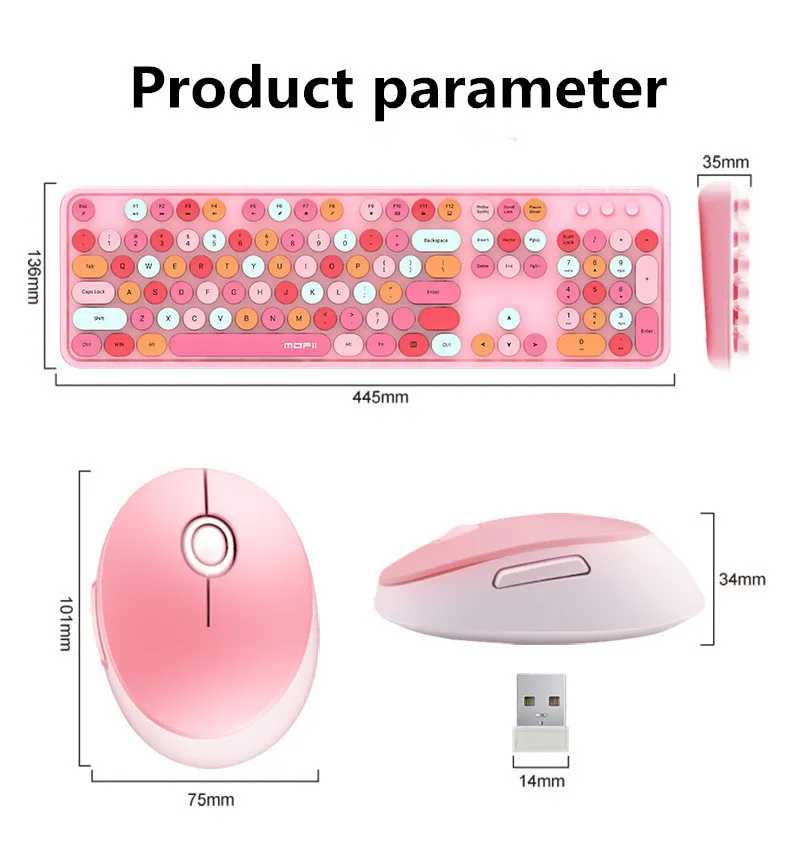 ピンクキーボードとマウスのコンボ を￥4,538 | DHgate