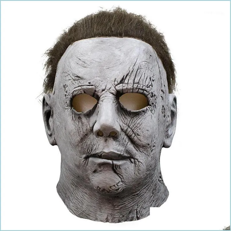 Party Masks Michael Myers Mask Halloween Mascaras De Latex Realista Mascara Cosplay Scary Masks Masquerade Masque Korku Maskesi Part Dhmlj