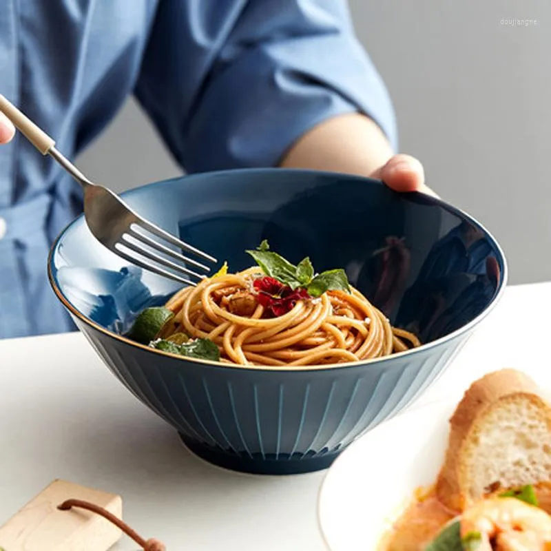 Miski Fancity Eating Noodle Bowl 8-calowe duże komercyjne lekkie luksusowe luksusowe zastawa stołowa wołowina