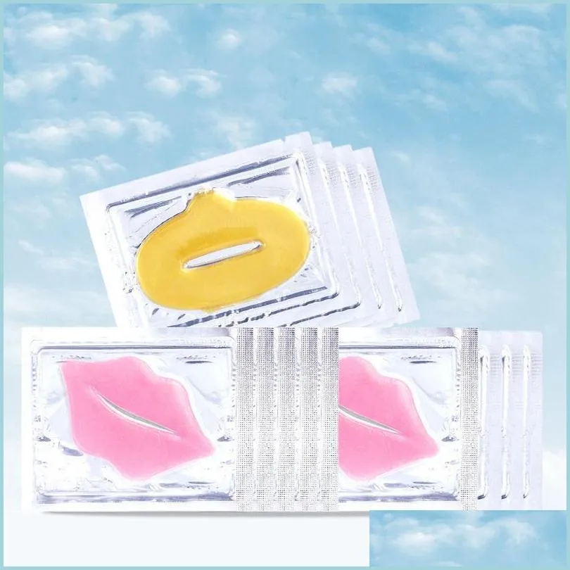 Outras ferramentas de cuidados com a pele Hidratando linhas de reparo de máscara de cristal de cristal linhas de reparo hidratante Lips Lips Plumannsment Gel Pad 50pc dhfsf