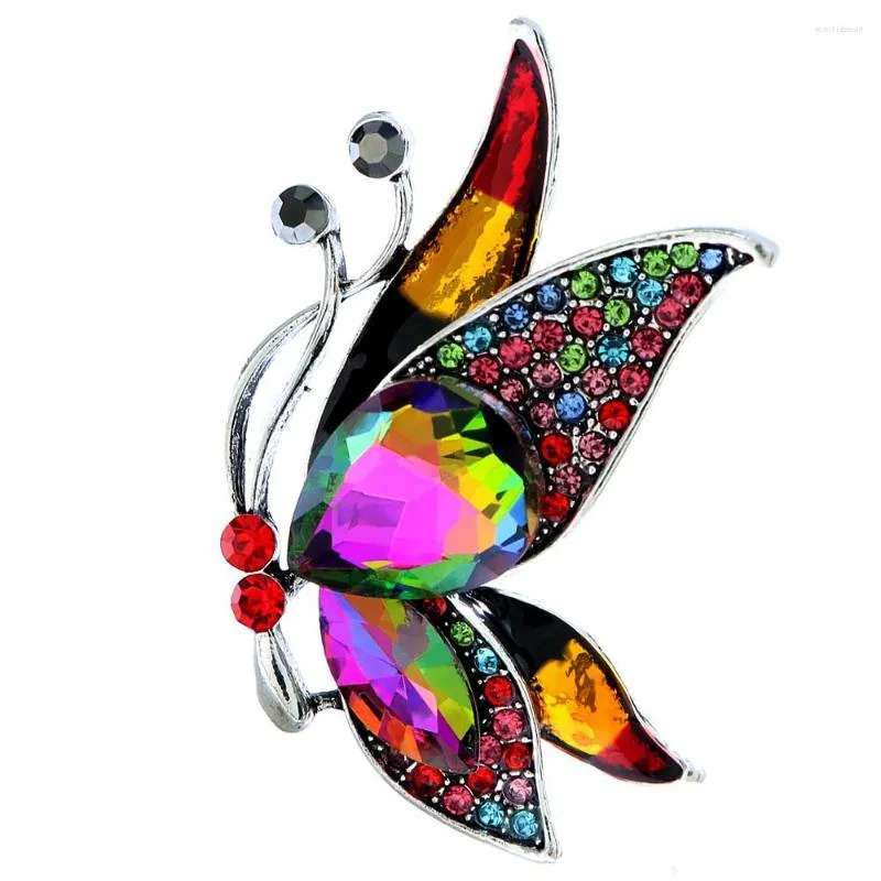 Broches Cindy Xiang Rhinestone Butterfly For Women Fashion Insect Pin 4 kleuren Beschikbare bruiloftsfeestjes Hoge Qaulity