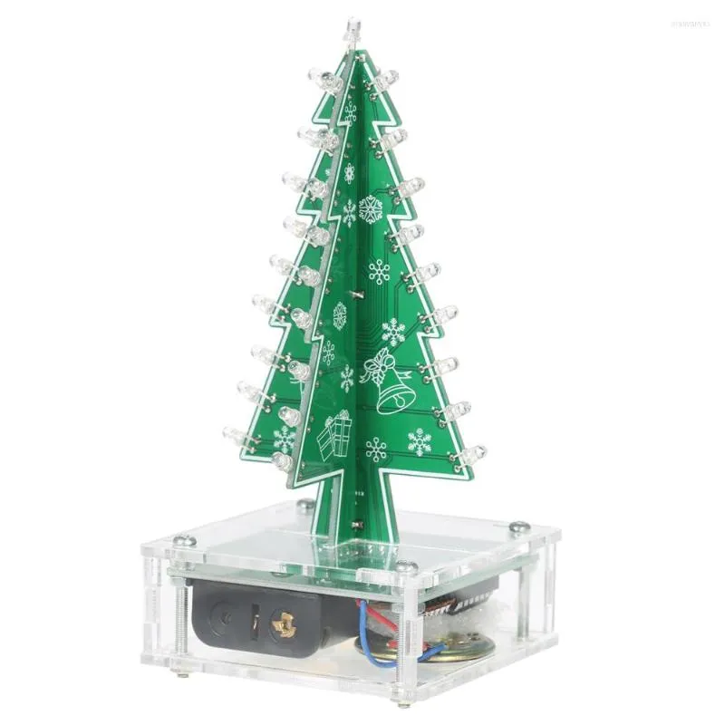 Décorations de Noël bricolage arbre acrylique coloré facile à faire LED avec module de Kit d'apprentissage électronique de musique