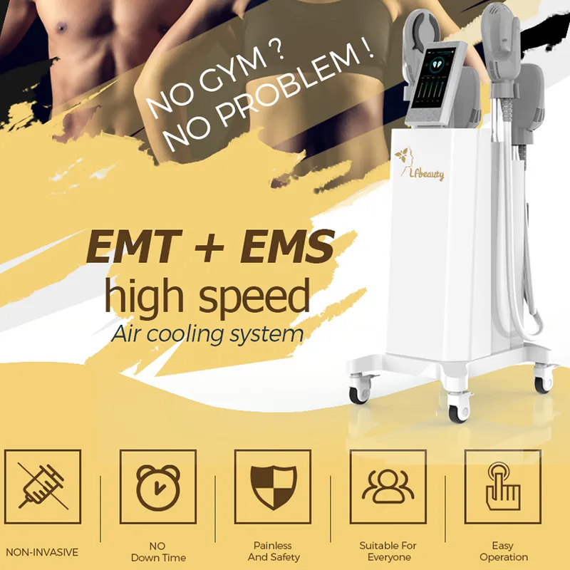 2023 Slimmen EMS RF Muscle Stimulator Machine Emslim Neo Body High Intensity Electro Magnetische EMT Build Muscle HIEMT Pro Max 4 handgrepen